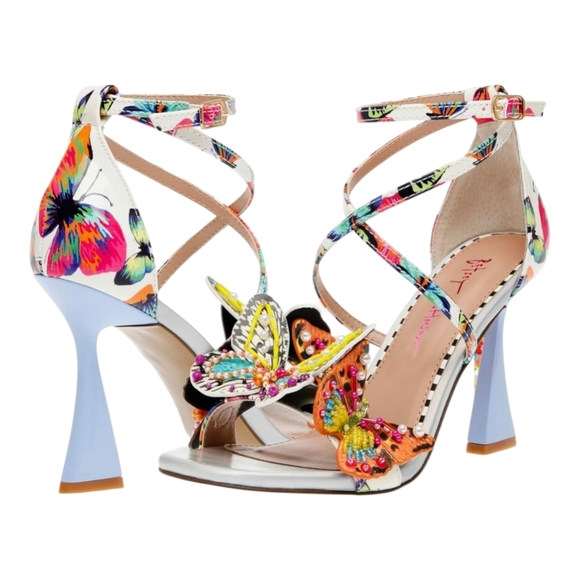 Betsey Johnson Multicolor Butterfly Heels‎ - Picture 2 of 8